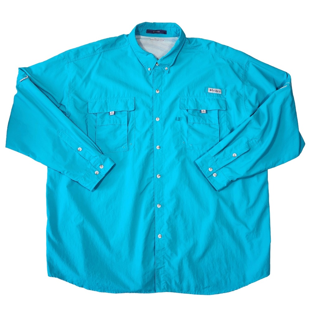 Columbia Bahama Shirt Men 4XT Fishing Button Up Vented Outdoors Hiking Fisherman